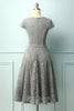 Load image into Gallery viewer, Grey Lace Midi Dress