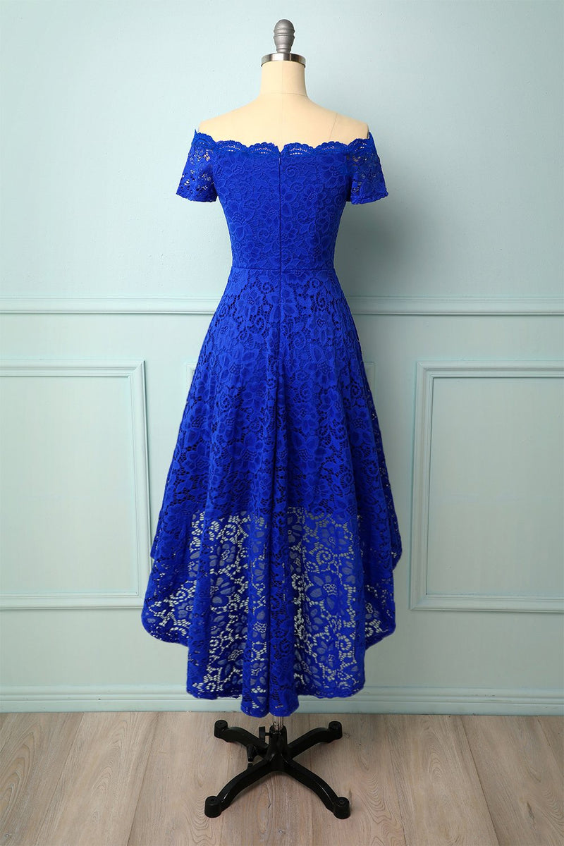 Load image into Gallery viewer, Royal Blue Off the Shoulder Dress