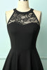 Load image into Gallery viewer, Black Lace Bridesmaid Dress