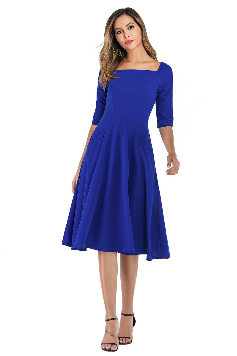 Load image into Gallery viewer, Royal Blue Dress with Pockets
