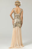 Champagne Glitter 1920s Flapper Dresses