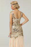 Champagne Glitter 1920s Flapper Dresses