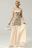 Load image into Gallery viewer, Champagne Glitter 1920s Flapper Dresses