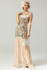 Load image into Gallery viewer, Champagne Glitter 1920s Flapper Dresses