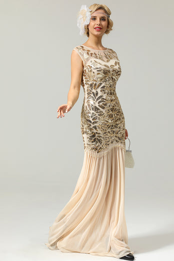 Champagne Glitter 1920s Flapper Dresses