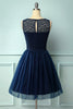 Load image into Gallery viewer, Navy Lace Party Dress