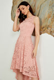 Asymmetrical Blush Lace Dress