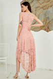 Asymmetrical Blush Lace Dress