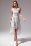 Asymmetrical White Lace Dress