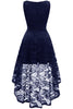 Load image into Gallery viewer, Navy Lace Bridesmaid Party Dress