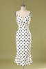Load image into Gallery viewer, Yellow White Polka Dots Mermaid Dress