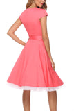 Coral Scoop Swing Dress