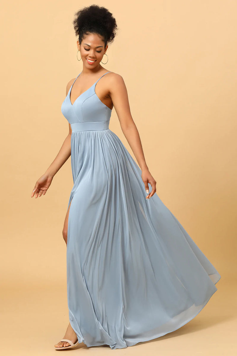 Dusty 2025 blue chiffon