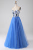Load image into Gallery viewer, A-Line Sweetheart Mirror Royal Blue Prom Dress