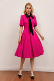 Fuchsia Casual Swing Dress