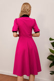 Fuchsia Casual Swing Dress