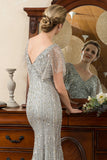 Beading Mermaid Mother of the Bride Dress