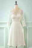 Long Sleeves Lace Short Party Dress