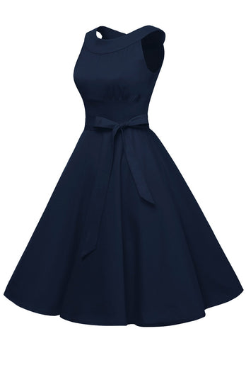 Navy 1950s Dress