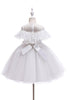 Load image into Gallery viewer, Pink Illusion Round Neck Flower Girl Dress with Lace