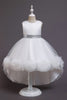 Load image into Gallery viewer, Blush High Low Flower Girl Dress with Flowers