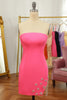 Load image into Gallery viewer, Pink Tight Graduation Dress with Star and Fringes