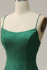Load image into Gallery viewer, Mermaid Spaghetti Straps Dark Green Long Prom Dress with Beading