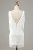 Load image into Gallery viewer, Pretty V-Neck Cross Back Mini Homecoming Dress With Tassel