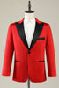 Load image into Gallery viewer, Notched Lapel Red Prom Blazer for Men