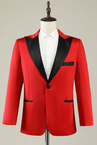 Notched Lapel Red Prom Blazer for Men