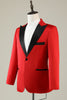 Load image into Gallery viewer, Notched Lapel Red Prom Blazer for Men