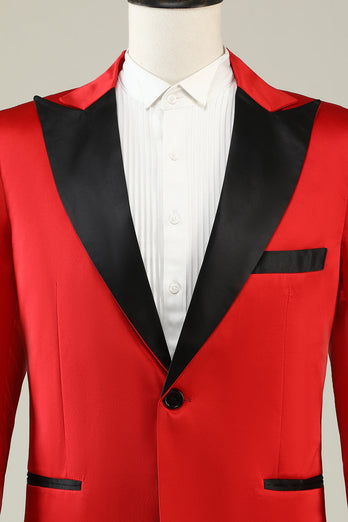 Notched Lapel Red Prom Blazer for Men