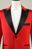 Notched Lapel Red Prom Blazer for Men