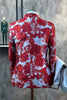 Load image into Gallery viewer, Red Floral Jacquard 2 Piece Men Prom Suits