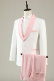 Light Pink Shawl Lapel 3 Piece Men's Prom Suits