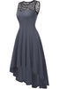 Load image into Gallery viewer, High Low Grey Vintage Dress with Lace