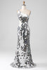 Load image into Gallery viewer, Silver Mirror Sequins One Shoulder Prom Dress with Hollow-out