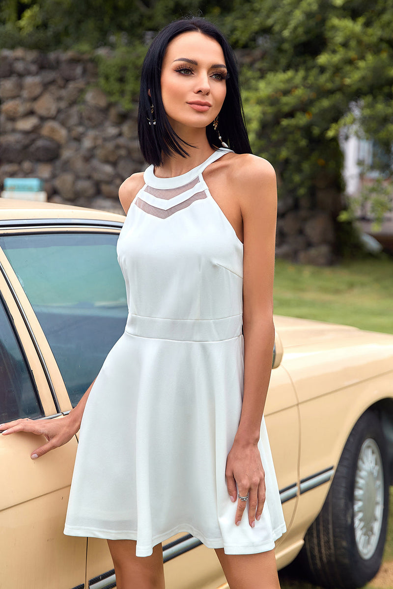 Load image into Gallery viewer, White Short Graduation Dress