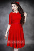 Load image into Gallery viewer, Red Crepe Formal Dress
