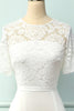 Load image into Gallery viewer, White A-line Formal Prom Dress With Lace
