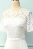 Load image into Gallery viewer, White A-line Formal Prom Dress With Lace