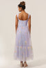Load image into Gallery viewer, Princess A Line Sweetheart Light Purple Long Prom Dress with Embroidery