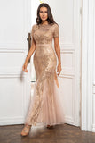 Champagne Sequins Mother of the Bride Dress