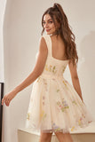 Champagne Cute A Line Sweetheart Short Graduation Dress