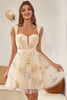 Load image into Gallery viewer, Champagne Cute A Line Sweetheart Short Graduation Dress