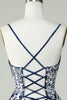 Load image into Gallery viewer, Dusty Sage Spaghetti Straps Graduation Dress With Criss Cross Back