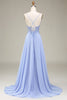 Load image into Gallery viewer, A-Line Lavender Long Prom Dress with Appliques