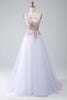 Load image into Gallery viewer, A-Line One Shoulder Pink Prom Dress with Appliques