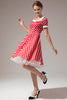 Load image into Gallery viewer, White Polka Dots Red Dress