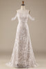 Load image into Gallery viewer, Ivory Lace Wedding Dress with Fringes